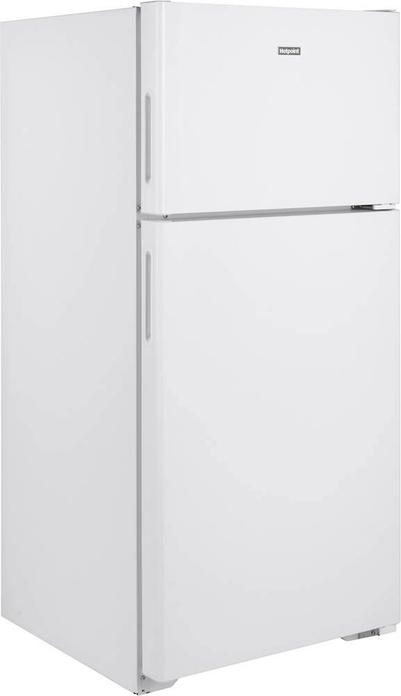 Angle. Hotpoint - 15.6 Cu. Ft. Top-Freezer Refrigerator - White.