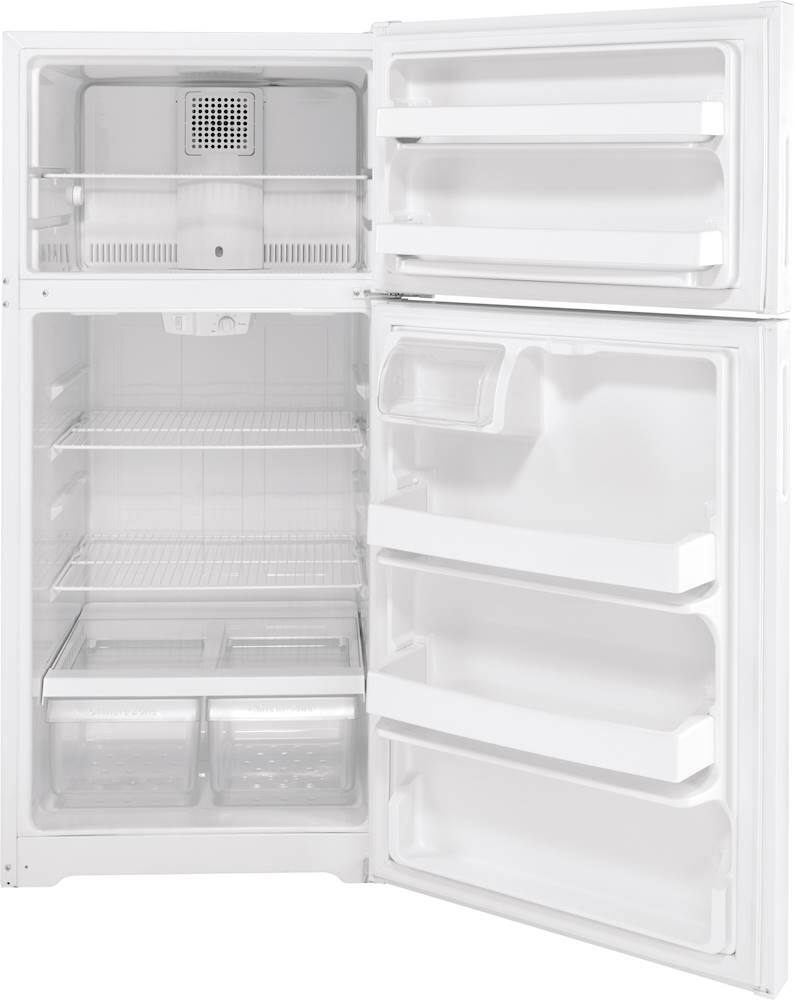 Alt View 2. Hotpoint - 15.6 Cu. Ft. Top-Freezer Refrigerator - White.