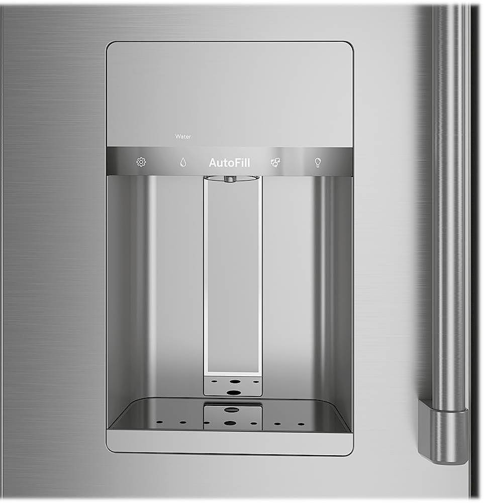 Alt View 4. Café - 27.6 Cu. Ft. 4-Door French Door Refrigerator, Customizable - Brushed Stainless Steel.