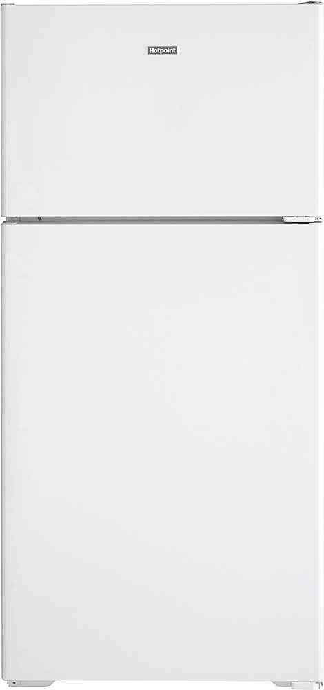 Hotpoint - 15.6 Cu. Ft. Top-Freezer Refrigerator with LED Interior Lighting - White - Front_Zoom
