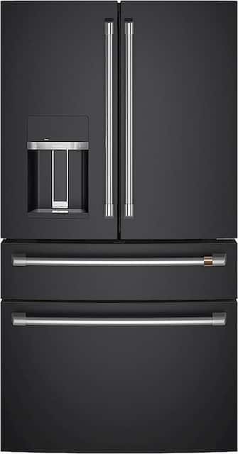 Black double door fridge freezer deals