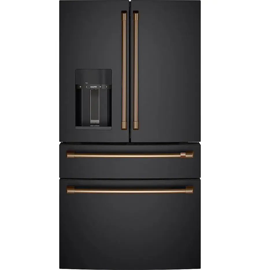 Alt View 37. Café - 27.6 Cu. Ft. 4-Door French Door Refrigerator, Customizable - Matte Black.