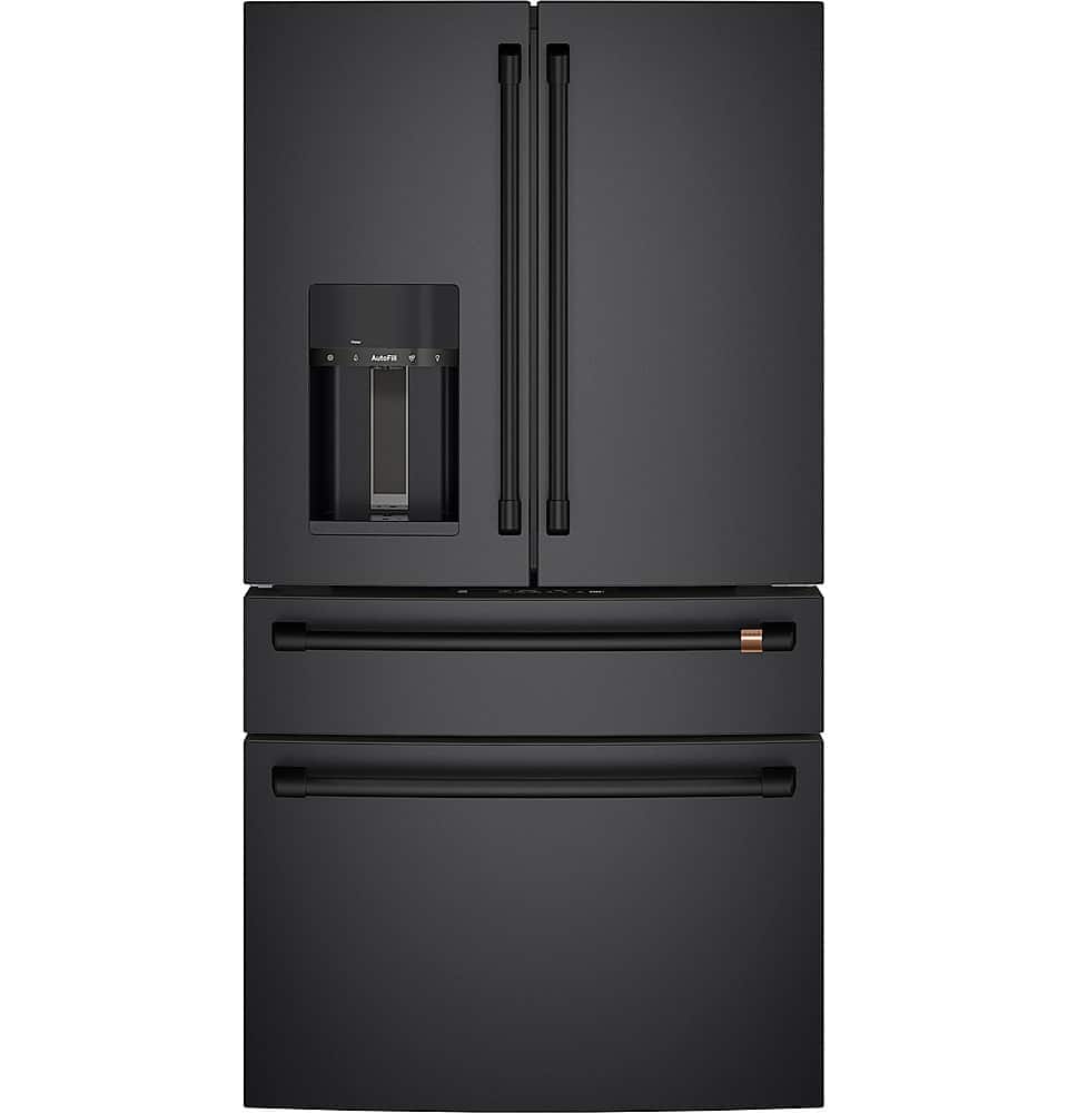 Alt View 38. Café - 27.6 Cu. Ft. 4-Door French Door Refrigerator, Customizable - Matte Black.
