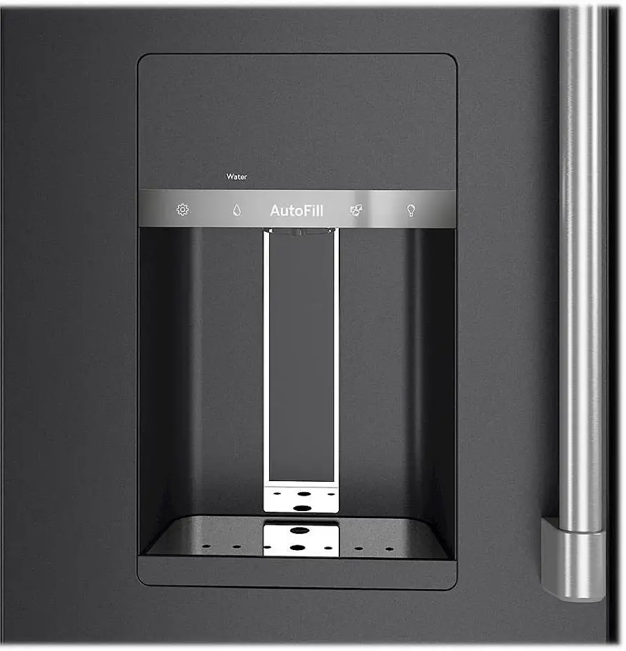 Alt View 4. Café - 27.6 Cu. Ft. 4-Door French Door Refrigerator, Customizable - Matte Black.
