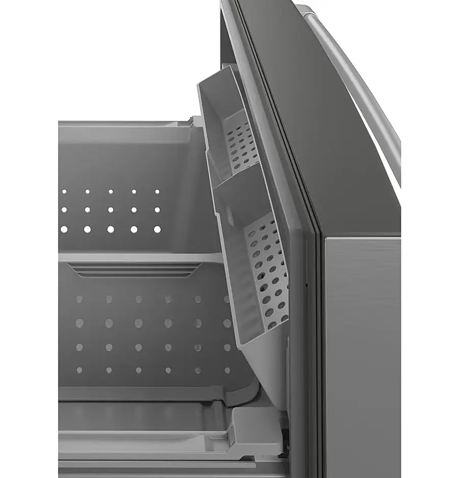 Alt View 5. Café - 27.6 Cu. Ft. 4-Door French Door Refrigerator, Customizable - Matte Black.