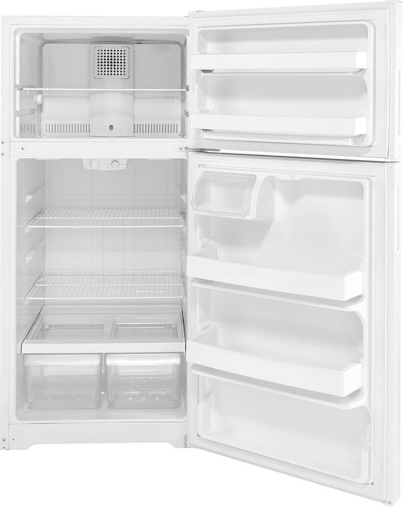 Alt View 2. Hotpoint - 15.6 Cu. Ft. Top-Freezer Refrigerator - White.