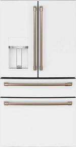 Café - 27.6 Cu. Ft. 4-Door French Door Refrigerator - Matte White - Front_Standard