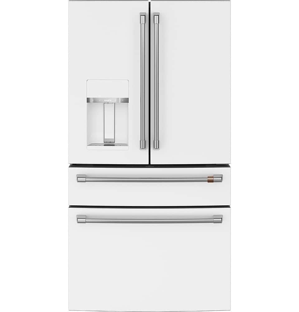 Alt View 37. Café - 27.6 Cu. Ft. 4-Door French Door Refrigerator, Customizable - Matte White.