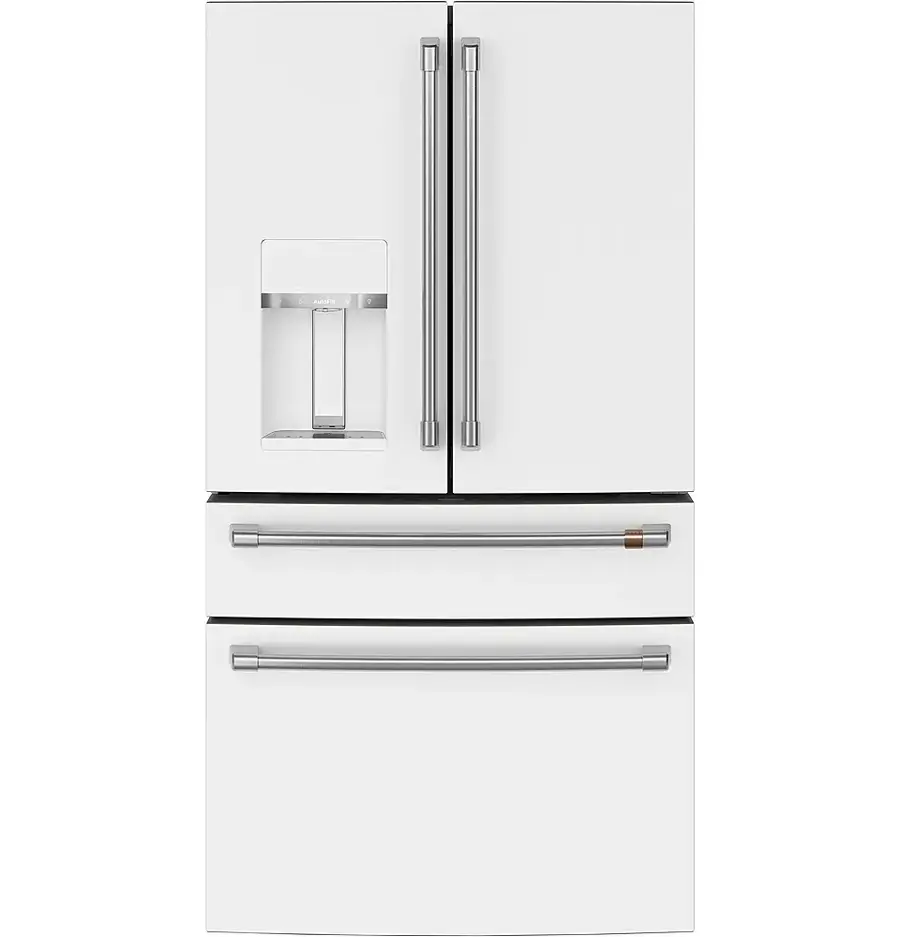 Alt View 37. Café - 27.6 Cu. Ft. 4-Door French Door Refrigerator, Customizable - Matte White.