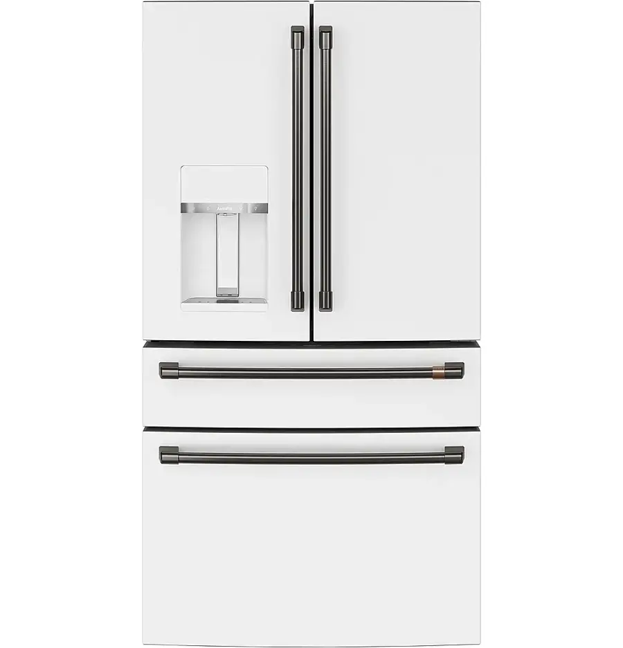 Alt View 39. Café - 27.6 Cu. Ft. 4-Door French Door Refrigerator, Customizable - Matte White.