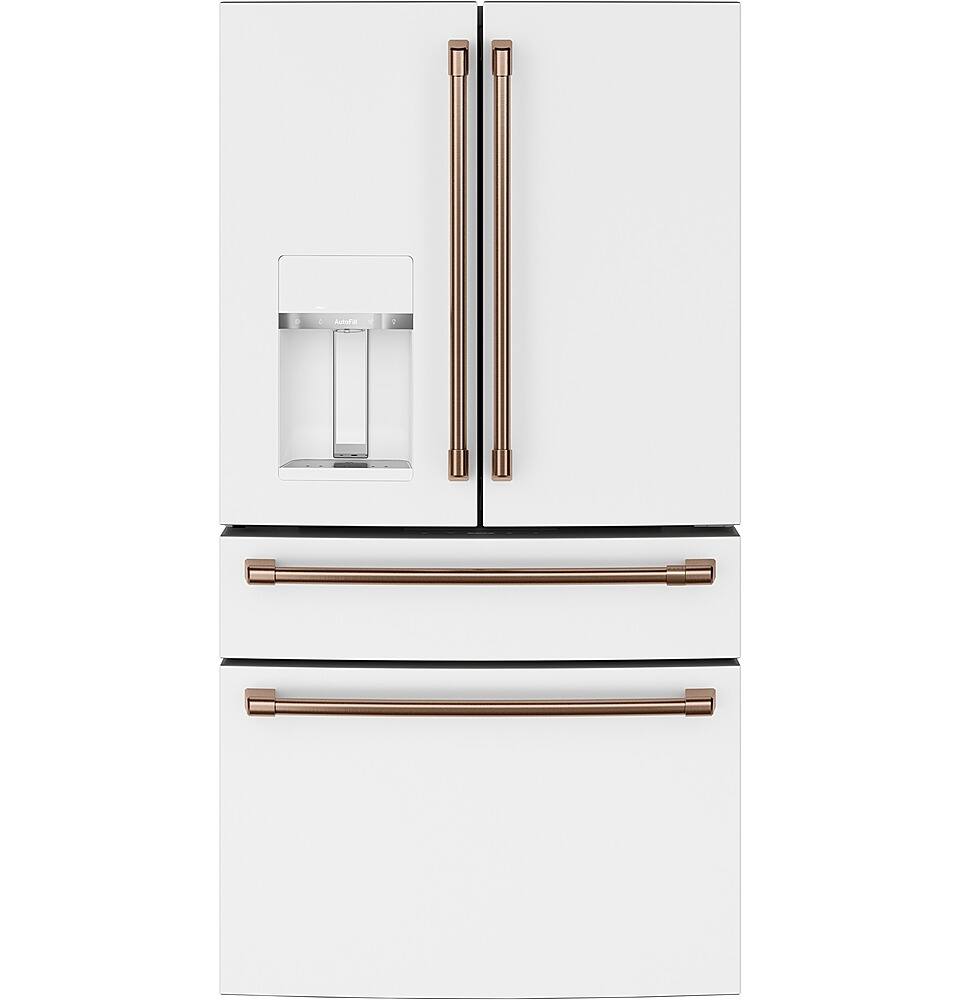 Alt View 40. Café - 27.6 Cu. Ft. 4-Door French Door Refrigerator, Customizable - Matte White.