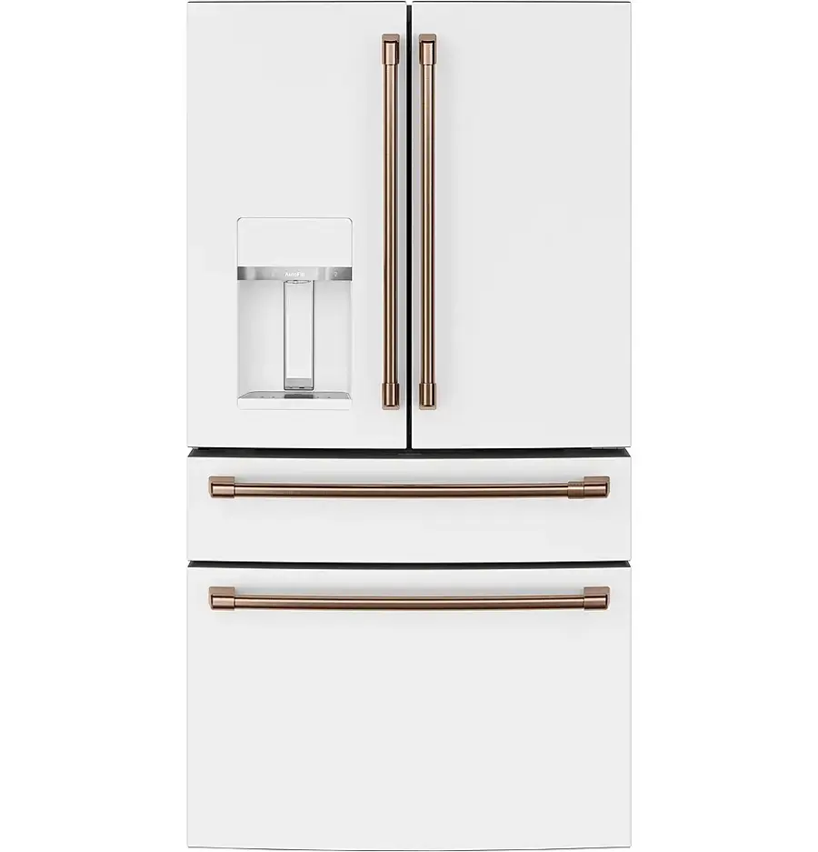 Alt View 40. Café - 27.6 Cu. Ft. 4-Door French Door Refrigerator, Customizable - Matte White.