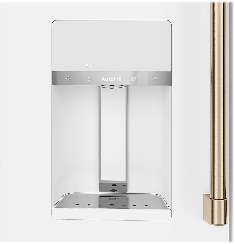 Alt View 4. Café - 27.6 Cu. Ft. 4-Door French Door Refrigerator, Customizable - Matte White.