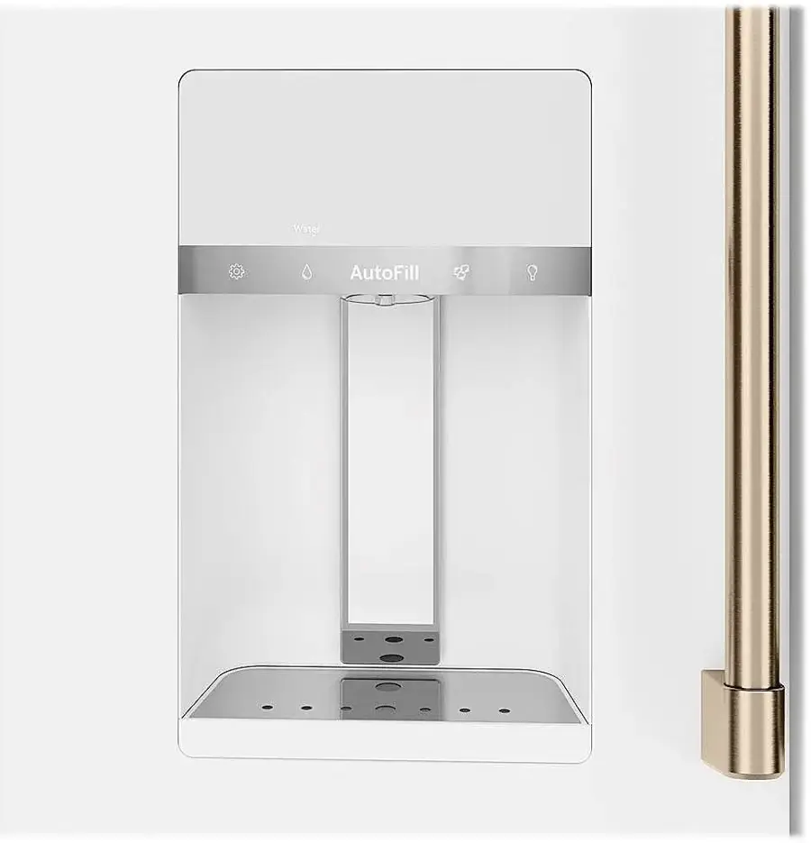 Alt View 4. Café - 27.6 Cu. Ft. 4-Door French Door Refrigerator, Customizable - Matte White.