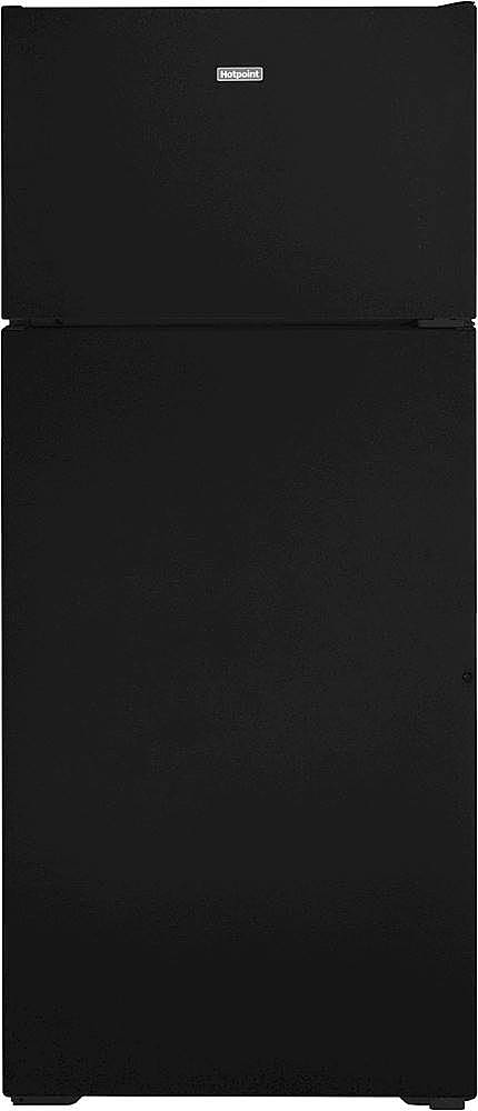 Front. Hotpoint - 17.5 Cu. Ft. Top-Freezer Refrigerator - Black.