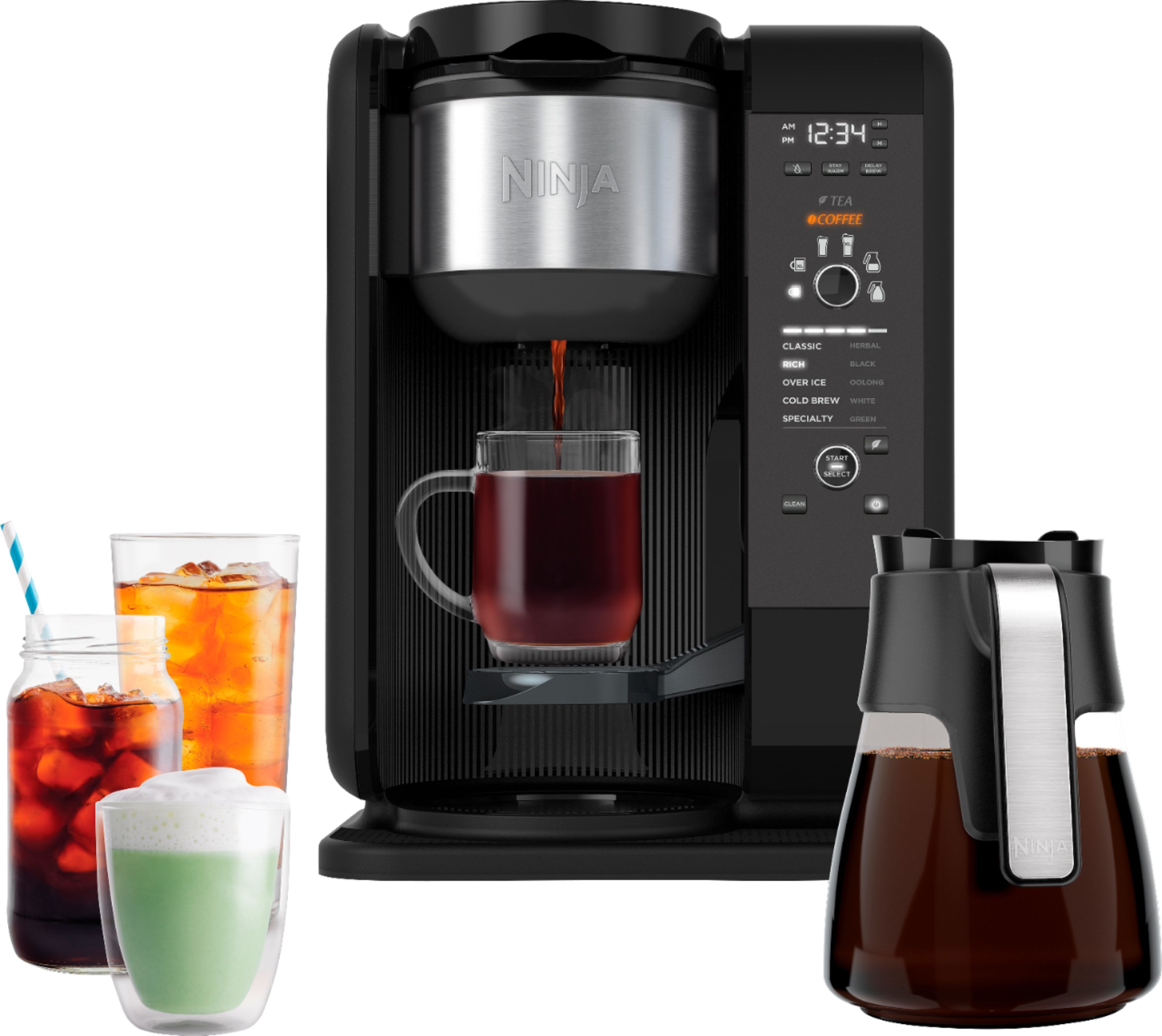 Ninja 5-Cup Black/Stainless Steel Programmable Coffee Maker in the