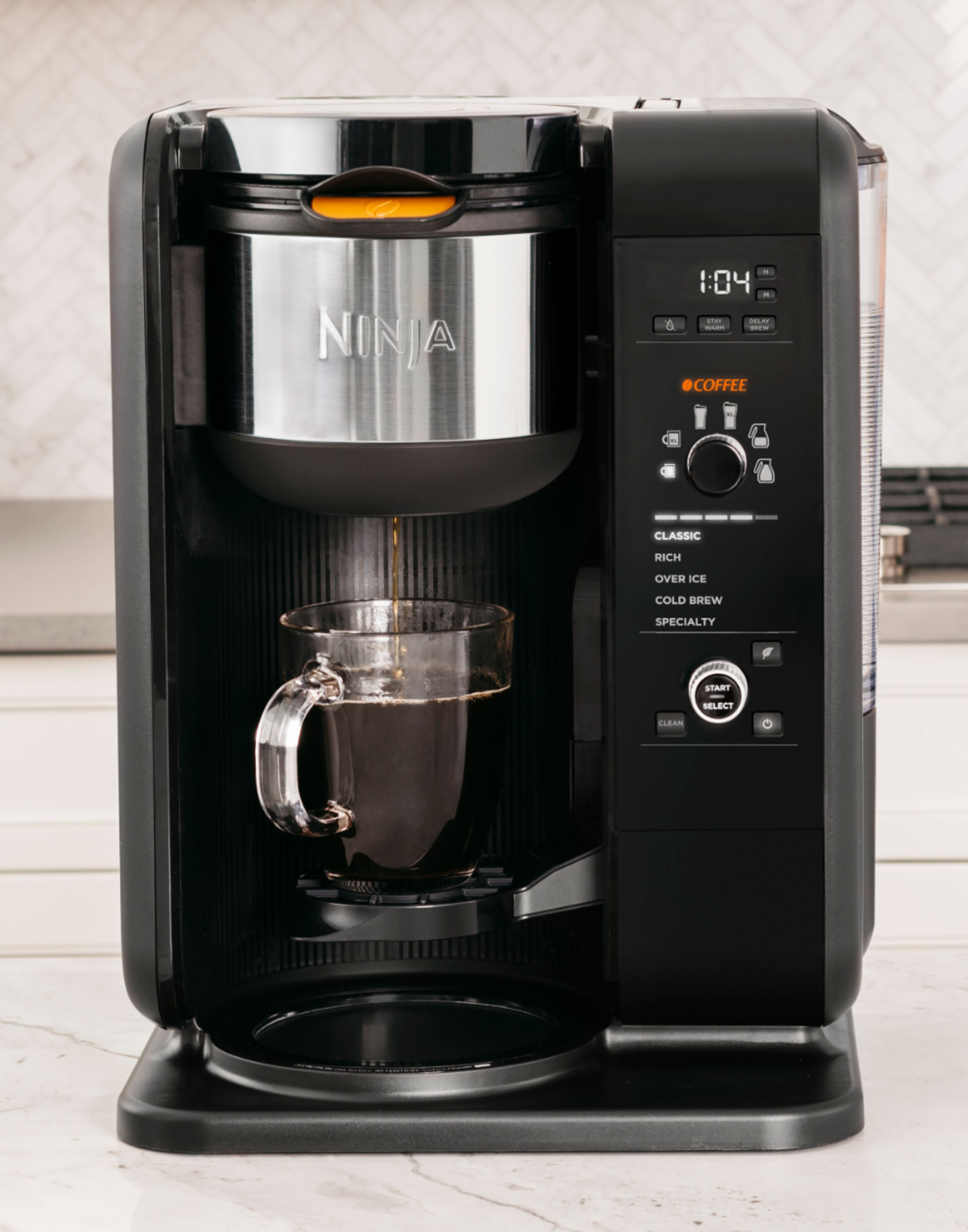 Ninja Hot & Cold Brew 10Cup Coffee Maker Black/Stainless Steel CP301