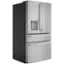 Angle. GE Profile - 27.9 Cu. Ft. 4-Door French Door Smart Refrigerator with Door-In-Door - Fingerprint Resistant Stainless Steel.