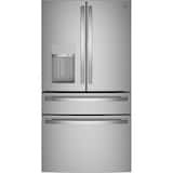 GE Profile - 36 in. Wide 27.9 Cu. Ft. 4-Door French Door Smart Refrigerator with Hands-Free AutoFill - Stainless Steel