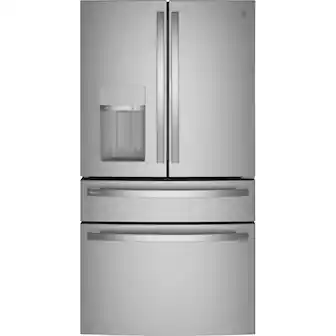 GE Profile - 36 in. Wide 27.9 Cu. Ft. 4-Door French Door Smart Refrigerator with Hands-Free AutoFill - Stainless Steel