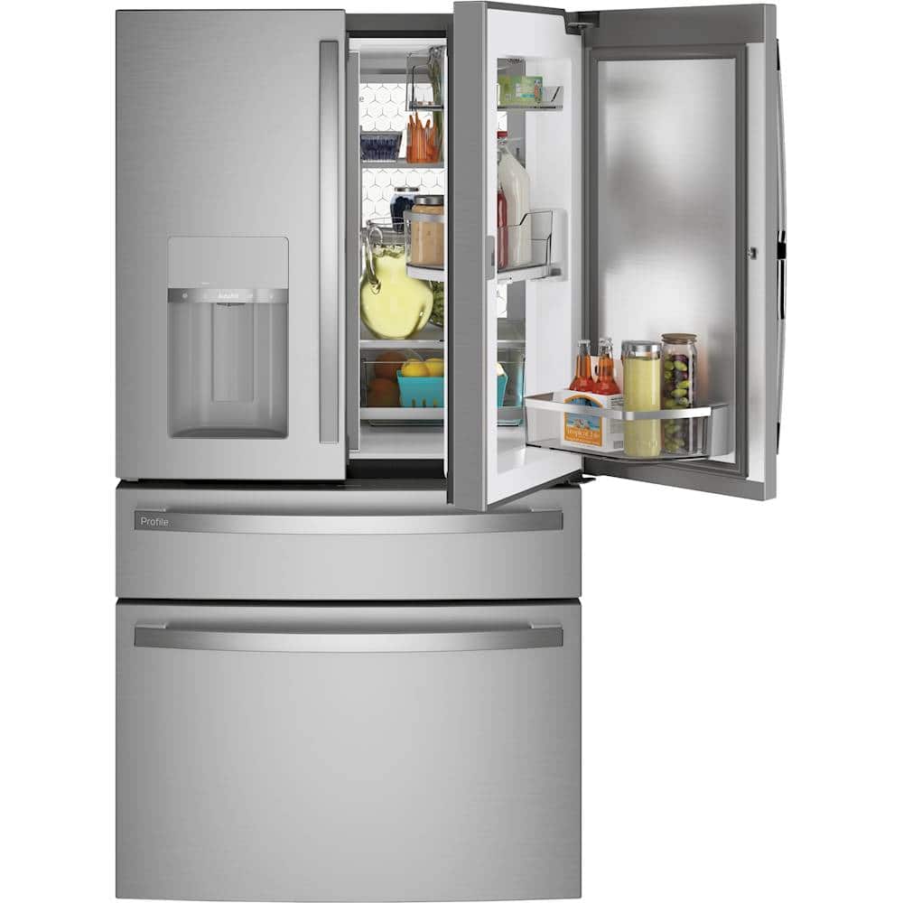 Alt View 12. GE Profile - 27.9 Cu. Ft. 4-Door French Door Smart Refrigerator with Door-In-Door - Fingerprint Resistant Stainless Steel.