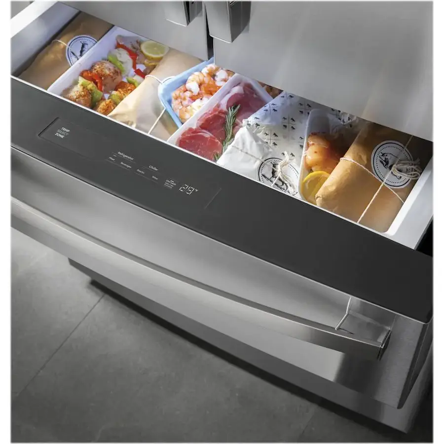 Alt View 16. GE Profile - 27.9 Cu. Ft. 4-Door French Door Smart Refrigerator with Door-In-Door - Fingerprint Resistant Stainless Steel.