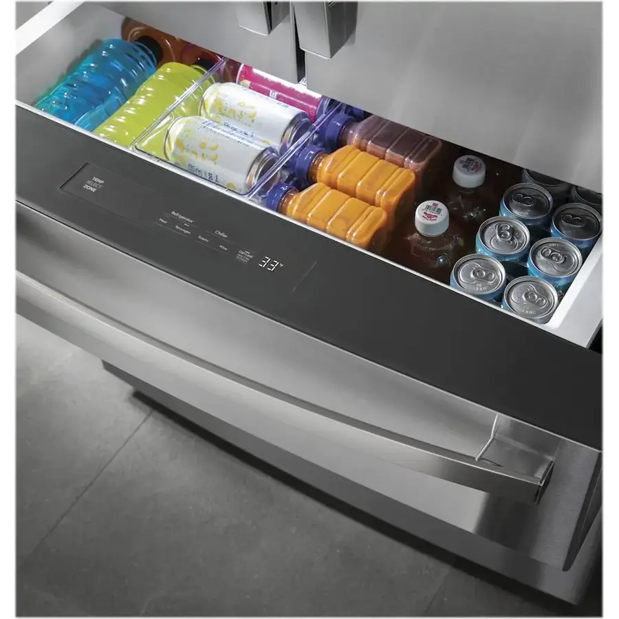 Alt View 20. GE Profile - 27.9 Cu. Ft. 4-Door French Door Smart Refrigerator with Door-In-Door - Fingerprint Resistant Stainless Steel.