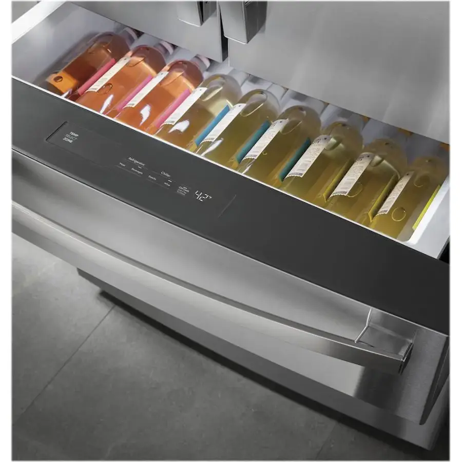 Alt View 21. GE Profile - 27.9 Cu. Ft. 4-Door French Door Smart Refrigerator with Door-In-Door - Fingerprint Resistant Stainless Steel.