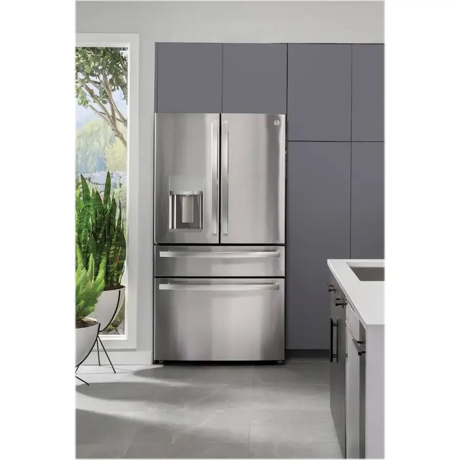 Alt View 22. GE Profile - 27.9 Cu. Ft. 4-Door French Door Smart Refrigerator with Door-In-Door - Fingerprint Resistant Stainless Steel.