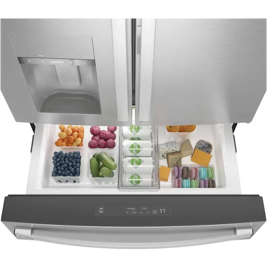 Alt View 23. GE Profile - 27.9 Cu. Ft. 4-Door French Door Smart Refrigerator with Door-In-Door - Fingerprint Resistant Stainless Steel.