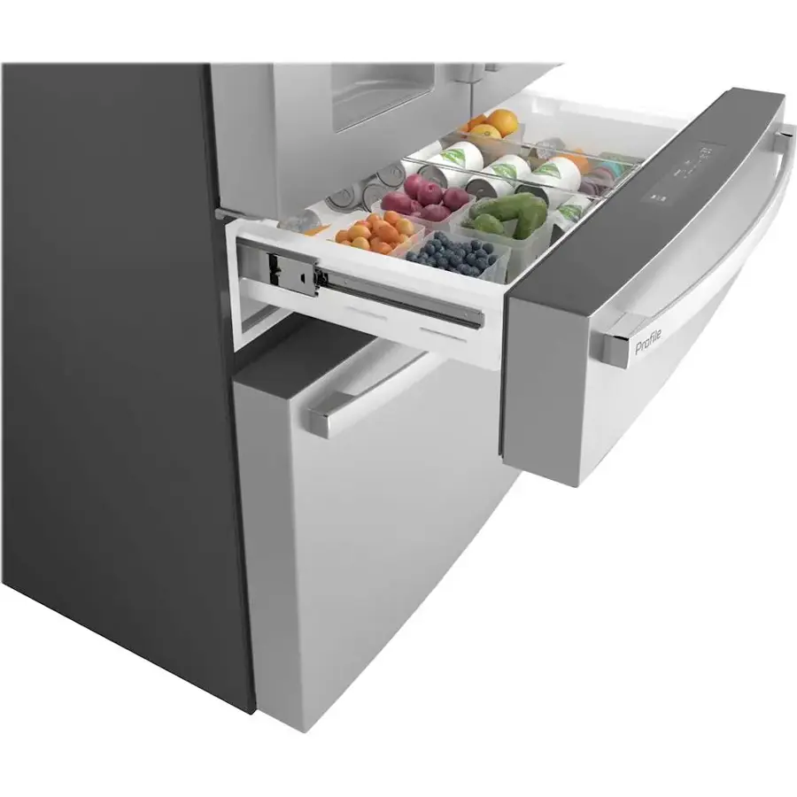 Alt View 25. GE Profile - 27.9 Cu. Ft. 4-Door French Door Smart Refrigerator with Door-In-Door - Fingerprint Resistant Stainless Steel.