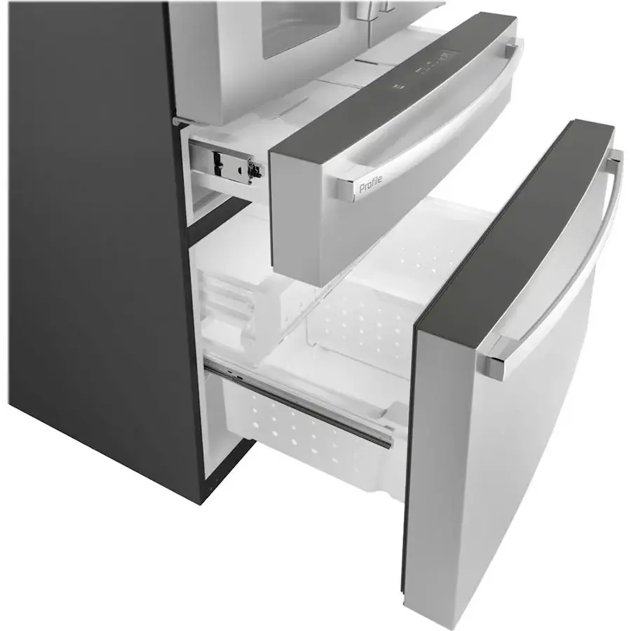 Alt View 3. GE Profile - 27.9 Cu. Ft. 4-Door French Door Smart Refrigerator with Door-In-Door - Fingerprint Resistant Stainless Steel.