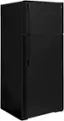 Angle. GE - 17.5 Cu. Ft. Top-Freezer Refrigerator - Black.