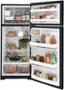 Alt View 1. GE - 17.5 Cu. Ft. Top-Freezer Refrigerator - Black.