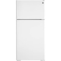 GE - 16.6 Cu. Ft. Top-Freezer Refrigerator - White - Front_Zoom