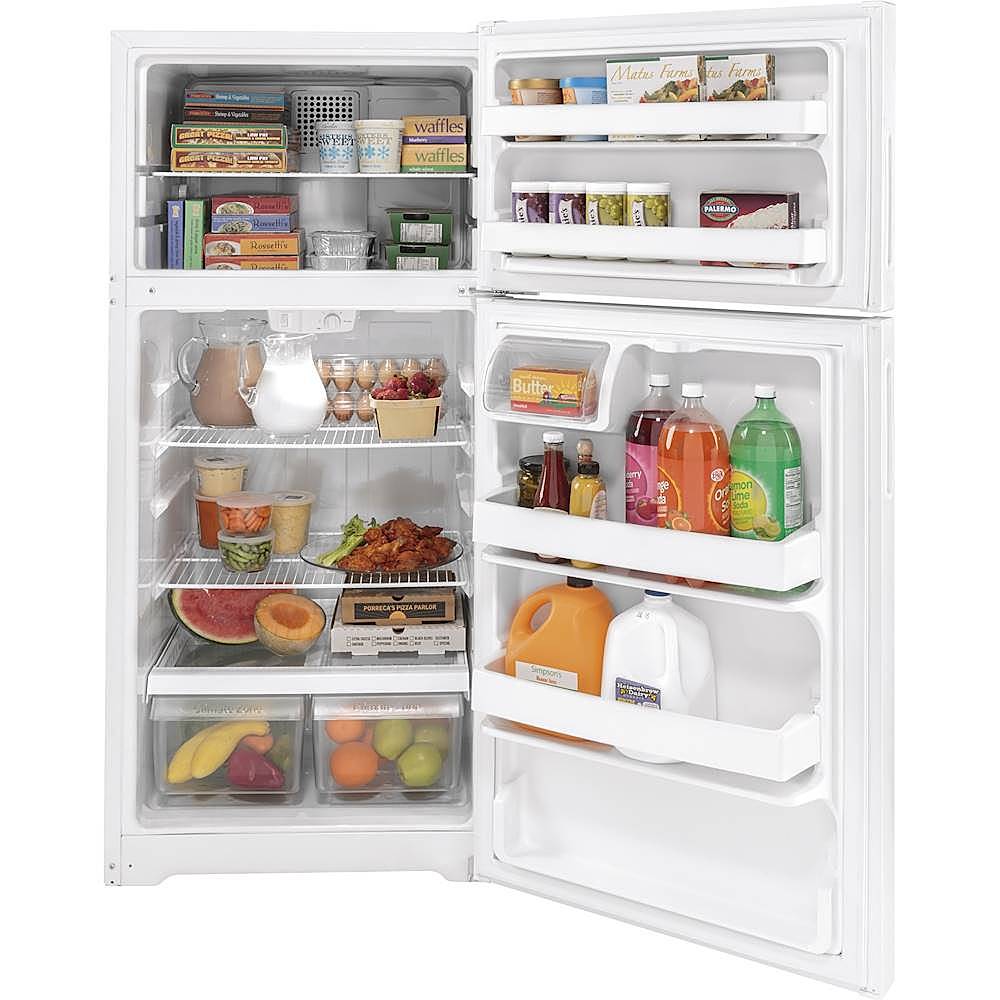 GE 16.6 Cu. Ft. Top-Freezer Refrigerator White GPE17CTNRWW - Best Buy