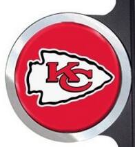 Alt View 2. PRORUN - Kansas City - Go Chiefs  - Automotive License Plate Frame with Team Badges - Multi.