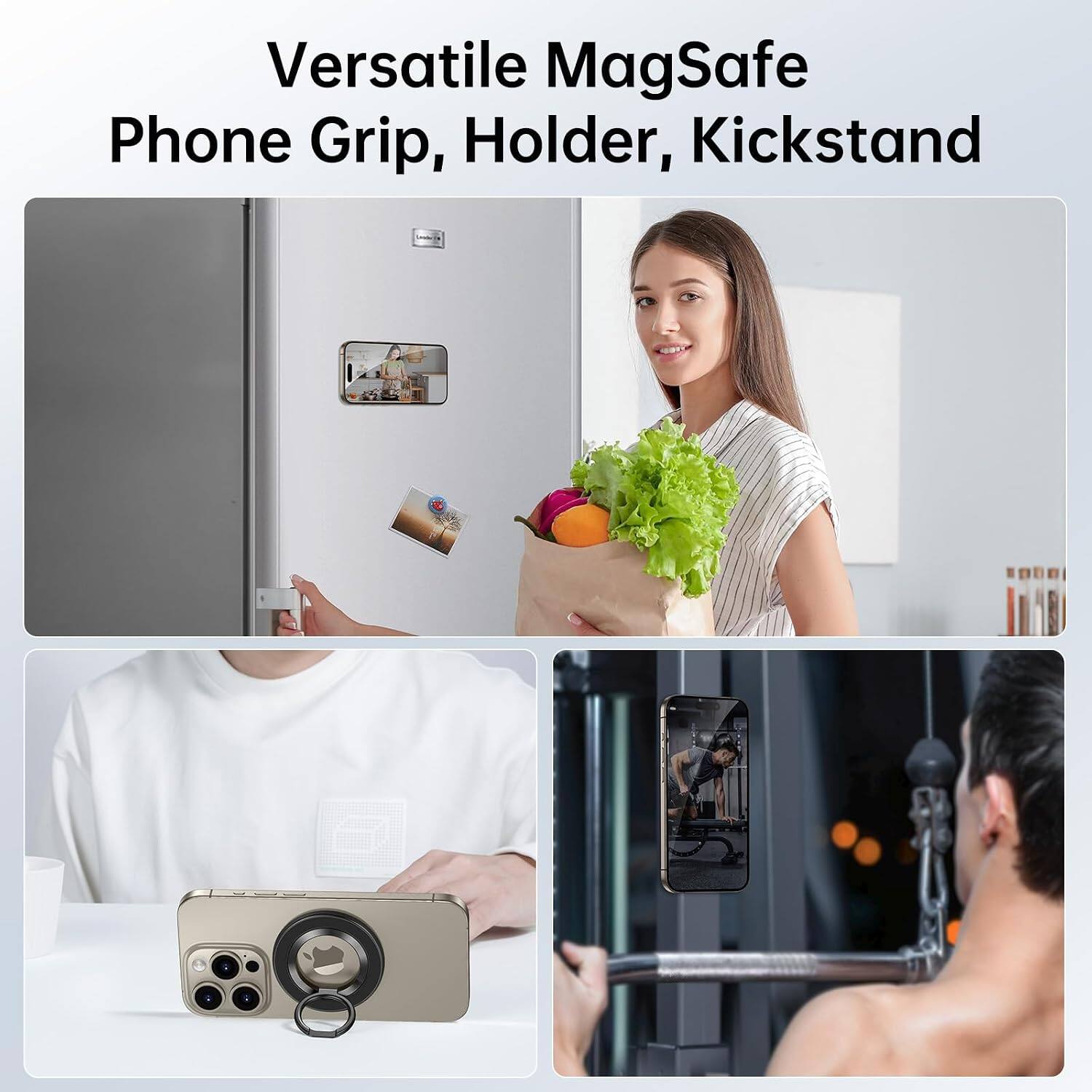 Versatile MagSafe Phone Grip, Holder, Kickstand