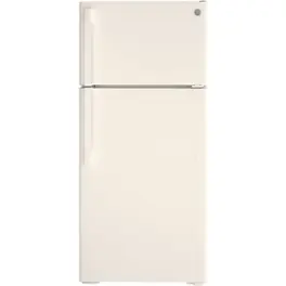 GE - 16.6 Cu. Ft. Top-Freezer Refrigerator with LED Interior Lighting - Bisque