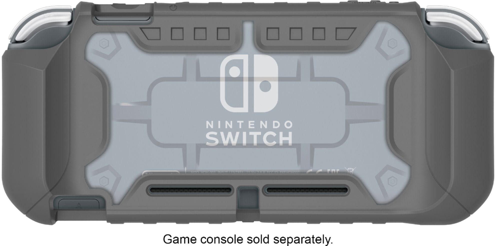 Back View: Hori - Hybrid System Armor for Nintendo Switch Lite - Gray