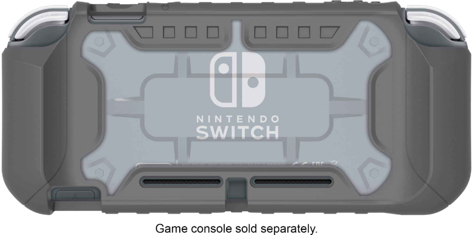 Back. Hori - Hybrid System Armor for Nintendo Switch Lite - Gray.