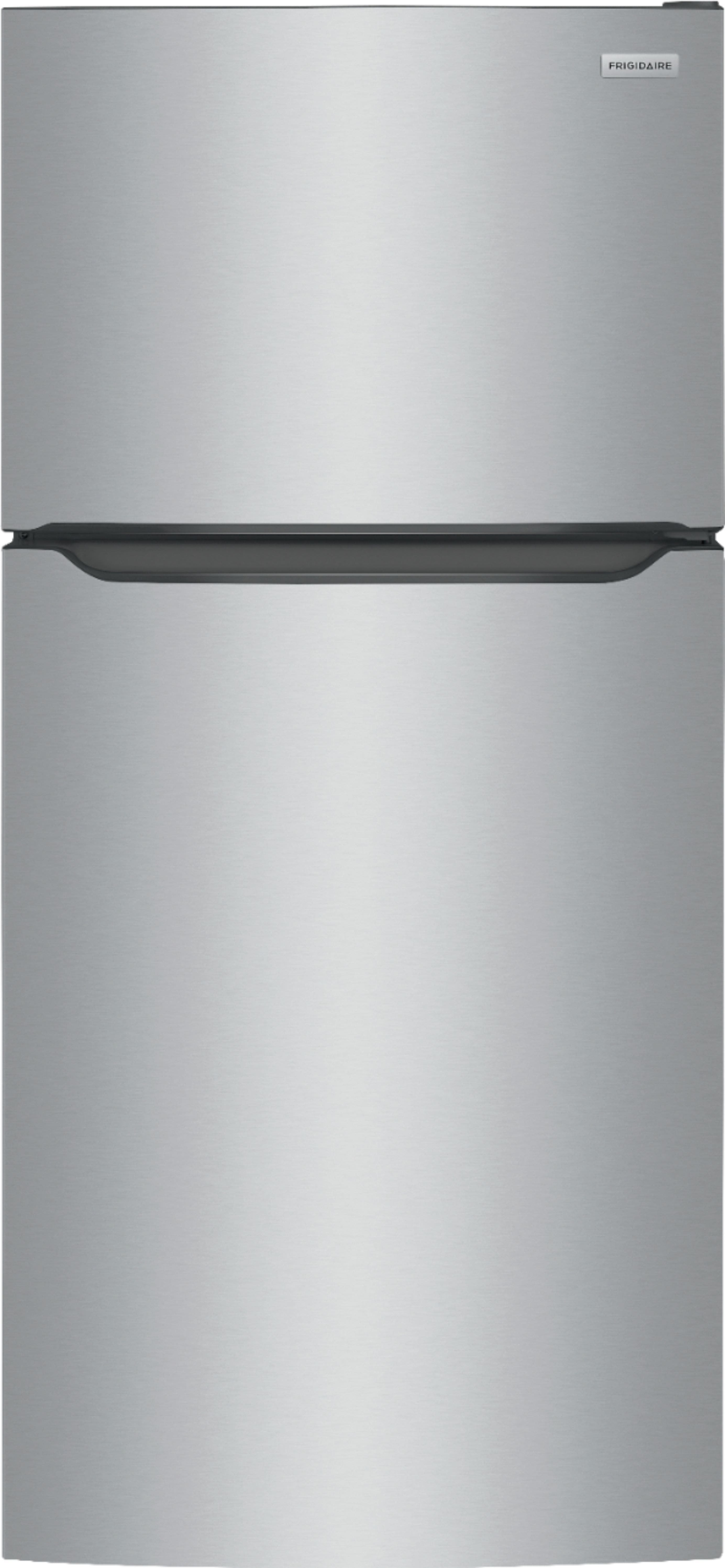 Frigidaire - 18.3 Cu. Ft. Garage Ready Top-Freezer Refrigerator - Stainless Steel - Front_Zoom