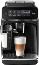Philips 3200 Series Fully Automatic Espresso Machine w/ LatteGo, Black - Black - Front_Zoom