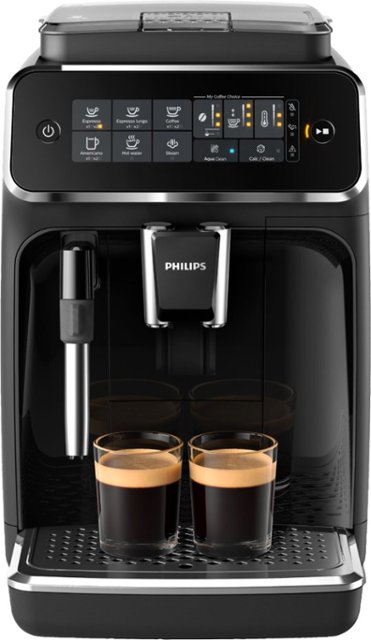 Mellow Readability Conciliator Philips 3200 Series Fully Automatic Espresso Machine w/ Milk Frother Black  EP3221/44 - Best Buy