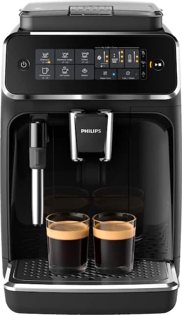 Philips 3200 Series Fully Automatic Espresso Machine W Milk Frother Ep3221 44 Glossy Black Ep3221 44 Best Buy
