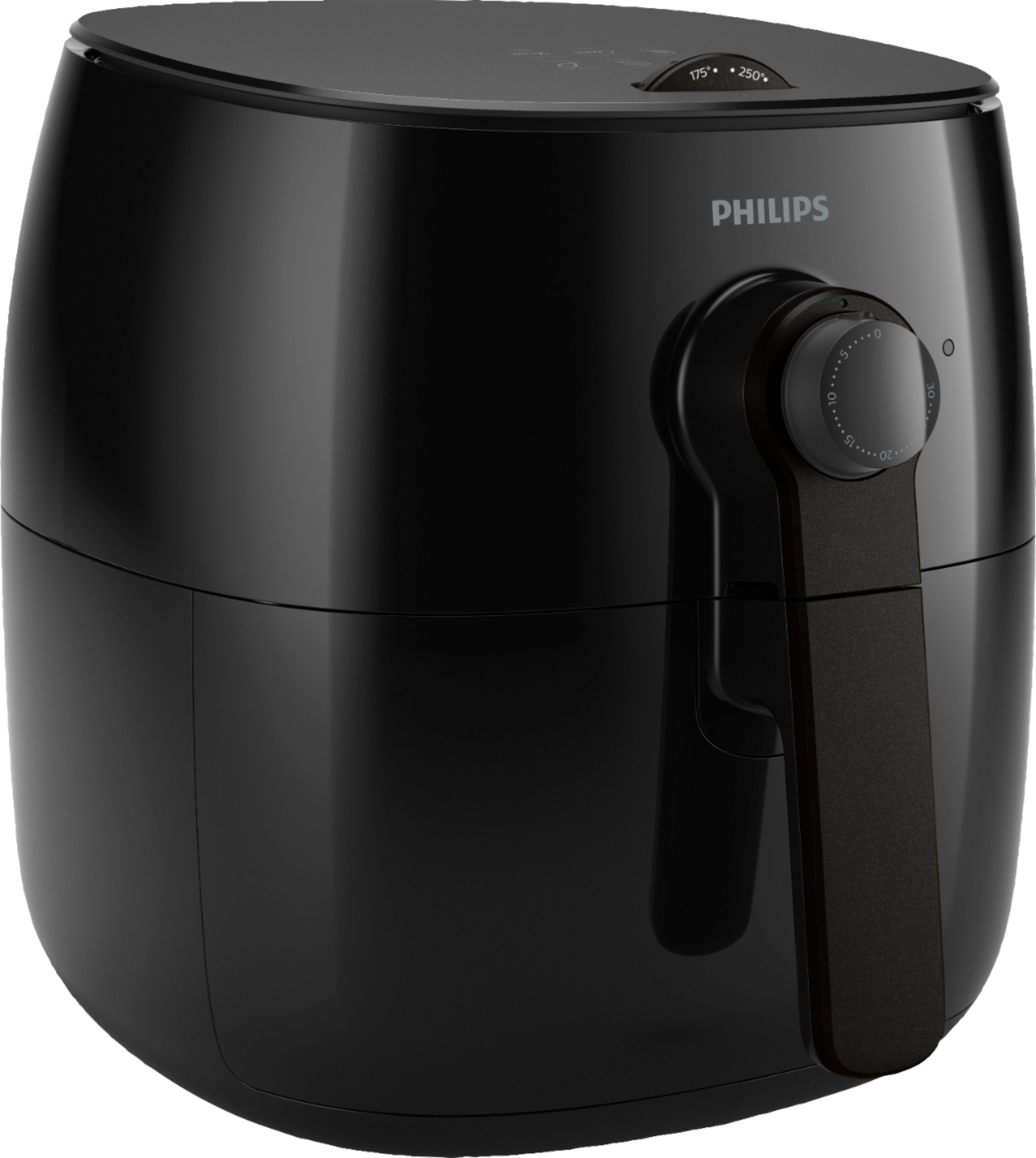 Angle View: Philips - Air Fryer - Black