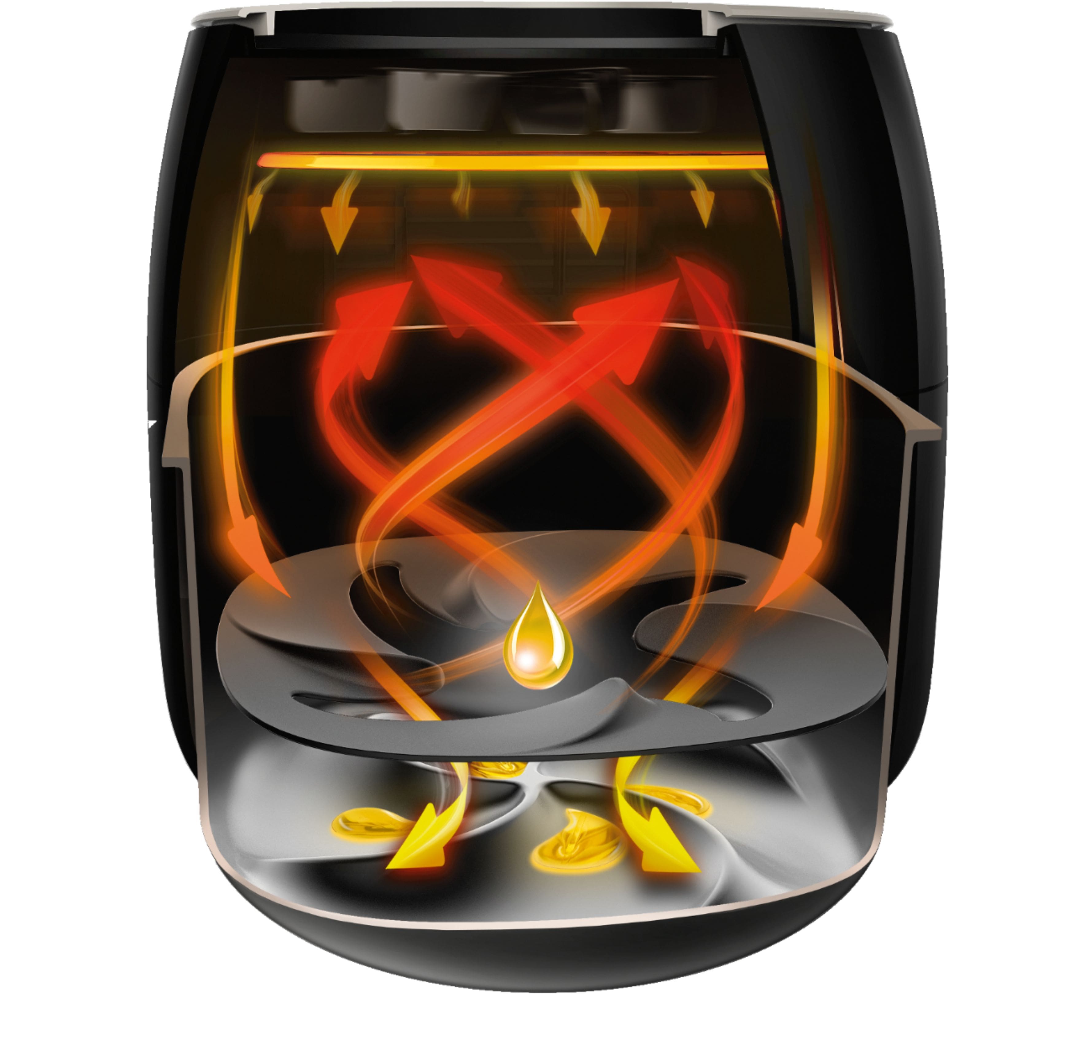 Alt View 14. Philips - Air Fryer - Black.