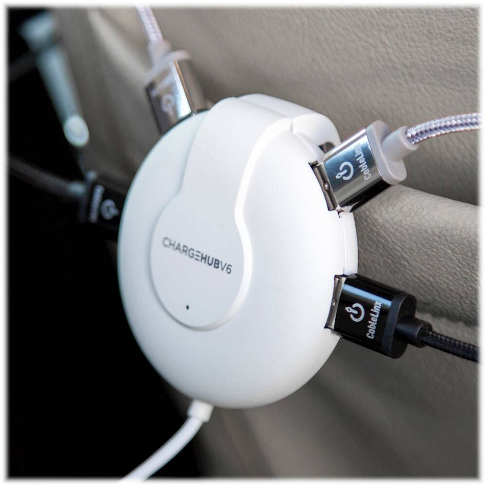 Alt View 13. ChargeHub - V6 Vehicle Charger - White.