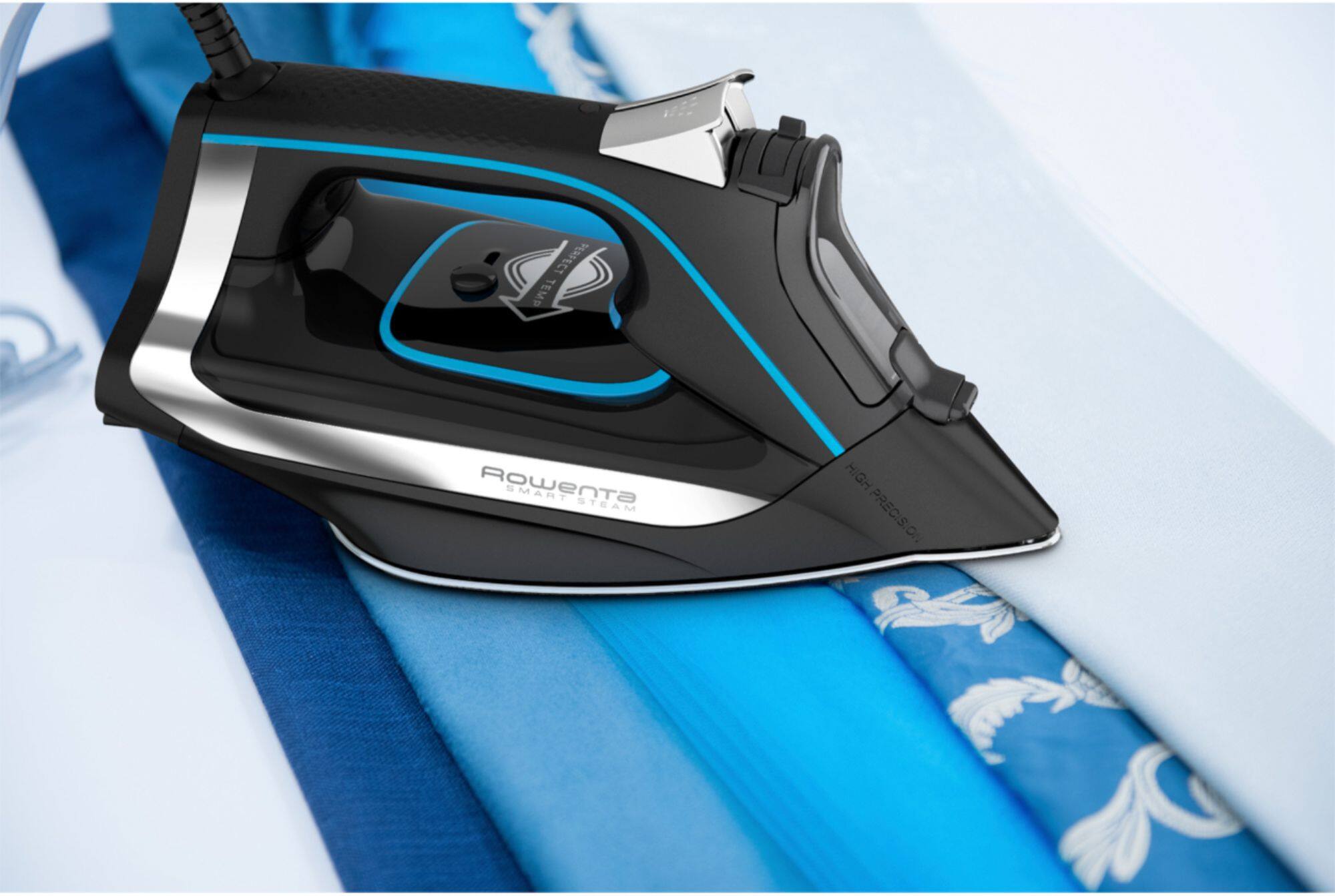 Alt View 19. Rowenta - Smart Steam Iron - Black/Silver.