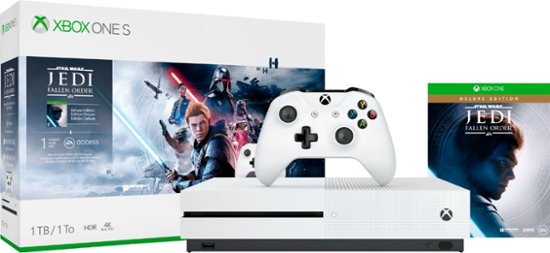 Microsoft Xbox One S 1tb Star Wars Jedi Fallen Order Deluxe Edition Console Bundle 234 01089 Best Buy - jeux roblox xbox 360